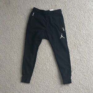 Jordan Kids Black Sweatpants with White Logo